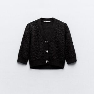 Zara structured knit cardigan